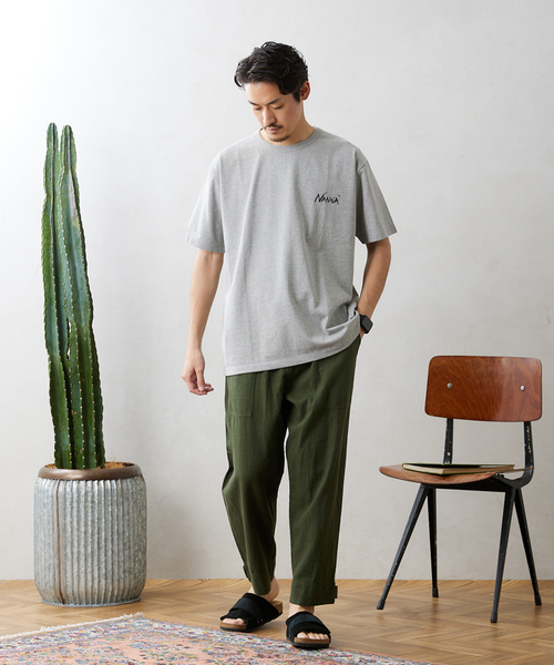 NANGA(ナンガ)の「【NANGA × relume】別注 "LIVE THE LIFE" Tシャツ(Tシャツ/カットソー・メンズ・ブラック/グレー/ホワイト×ホワイト・SMALL/MEDIUM/LARGE)」の16枚目の写真