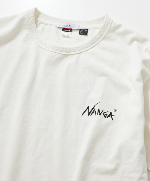 NANGA(ナンガ)の「【NANGA × relume】別注 "LIVE THE LIFE" Tシャツ(Tシャツ/カットソー・メンズ・ブラック/グレー/ホワイト×ホワイト・SMALL/MEDIUM/LARGE)」の8枚目の写真