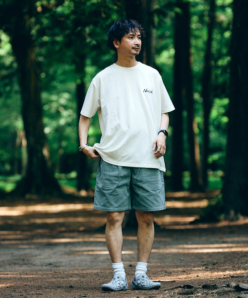 NANGA(ナンガ)の「【NANGA × relume】別注 "LIVE THE LIFE" Tシャツ(Tシャツ/カットソー・メンズ・ブラック/グレー/ホワイト×ホワイト・SMALL/MEDIUM/LARGE)」の11枚目の写真