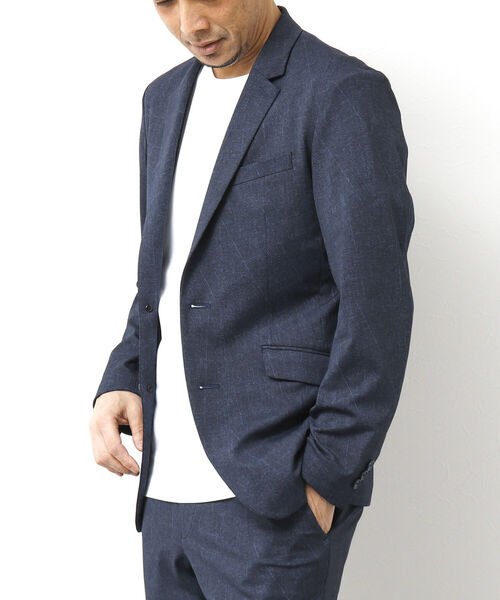 Stutostein Nolley's(シュテットシュタインノーリーズ)の「《セットアップ対応》SUMMER MODERN FIT JK スリムストレッチジャケット(テーラードジャケット・メンズ・ブルー系その他/グレー/ネイビー・S/M/L/XL)」の3枚目の写真