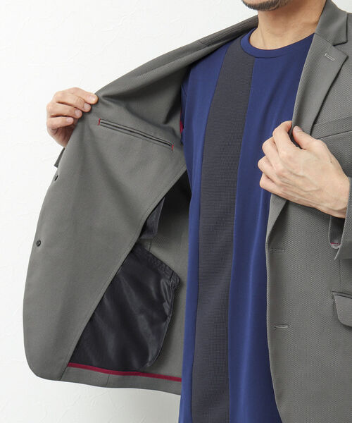 Stutostein Nolley's(シュテットシュタインノーリーズ)の「《セットアップ対応》SUMMER MODERN FIT JK スリムストレッチジャケット(テーラードジャケット・メンズ・ブルー系その他/グレー/ネイビー・S/M/L/XL)」の7枚目の写真