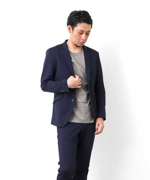 Stutostein Nolley's(シュテットシュタインノーリーズ)の「《セットアップ対応》SUMMER MODERN FIT JK スリムストレッチジャケット(テーラードジャケット・メンズ・ブルー系その他/グレー/ネイビー・S/M/L/XL)」の14枚目の写真