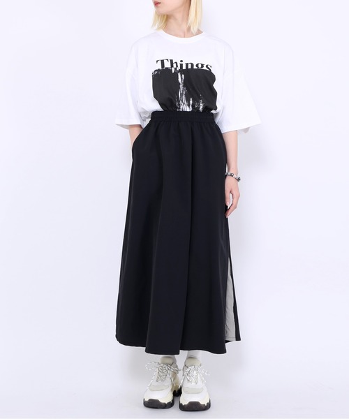 Figments（フィグメンツ）の「トラックスカート（スカート・レディース・サックスブルー/ブラック・FREE）」の9枚目の写真