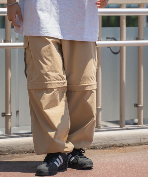 WEGO(ウィゴー)の「WEGO/2wayリップストップカーゴパンツ(カーゴパンツ・メンズ・カーキ/ブラック/ベージュ/グレー・MEDIUM/LARGE)」の1枚目の写真