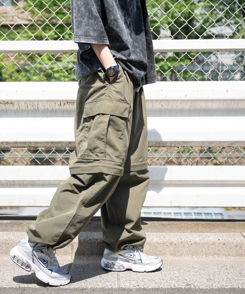 WEGO(ウィゴー)の「WEGO/2wayリップストップカーゴパンツ(カーゴパンツ・メンズ・カーキ/ブラック/ベージュ/グレー・MEDIUM/LARGE)」の18枚目の写真