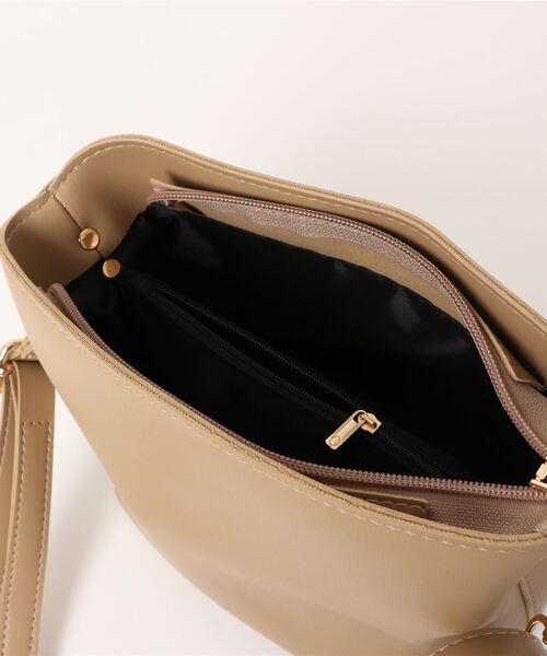 AVALON(U.Q)（アバロン）の「2ハンドルメッシュトート＆ショルダーバッグ（ショルダーバッグ・レディース・ベージュ/ブラック・FREE）」の6枚目の写真