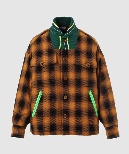【新品未使用】kolor / BEACON ウールブルゾン kolor BEACON＞ショール プルオーバー