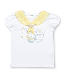 SLAP SLIP（スラップスリップ）の「SLAPSLIP/【お揃い】セーラーつけ襟グリッタープリント半袖Tシャツ(80~130cm)（Tシャツ/カットソー・キッズ）」