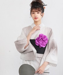 C.R.E.A.M | 平帯で浴衣美人に！昭和レトロの夕涼み浴衣3点セット(浴衣・平帯・下駄)(浴衣)