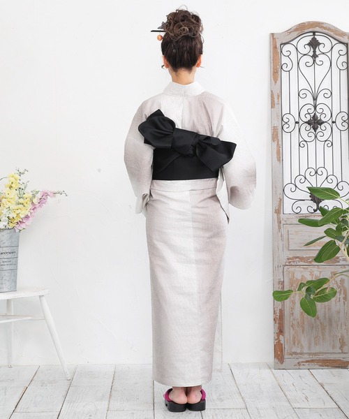 C.R.E.A.M（クリーム）の「平帯で浴衣美人に！昭和レトロの夕涼み浴衣3点セット(浴衣・平帯・下駄)（浴衣・レディース・その他1/その他2/その他3/その他4・FREE）」の8枚目の写真