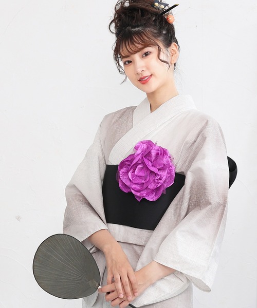 C.R.E.A.M（クリーム）の「平帯で浴衣美人に！昭和レトロの夕涼み浴衣3点セット(浴衣・平帯・下駄)（浴衣・レディース・その他1/その他2/その他3/その他4・FREE）」の10枚目の写真