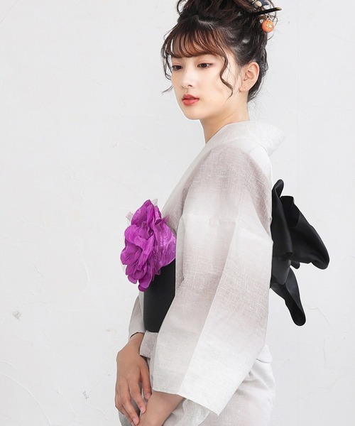 C.R.E.A.M（クリーム）の「平帯で浴衣美人に！昭和レトロの夕涼み浴衣3点セット(浴衣・平帯・下駄)（浴衣・レディース・その他1/その他2/その他3/その他4・FREE）」の11枚目の写真