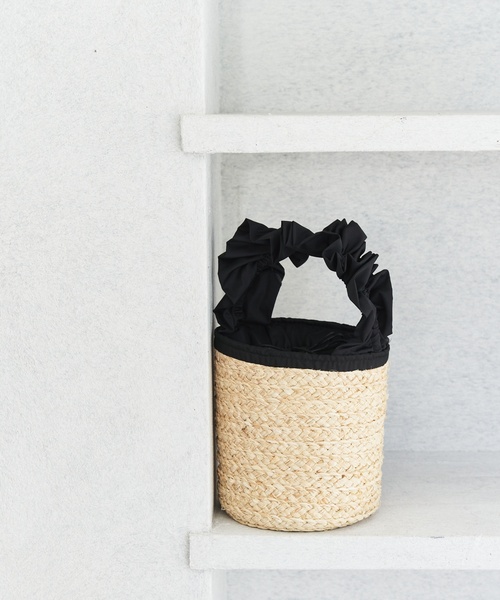 LE TALON（ルタロン）の「LE TALON フリルハンドルカゴBAG（かごバッグ・レディース・ブラック/ピンク/グリーン・FREE）」の2枚目の写真