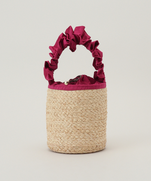 LE TALON（ルタロン）の「LE TALON フリルハンドルカゴBAG（かごバッグ・レディース・ブラック/ピンク/グリーン・FREE）」の4枚目の写真