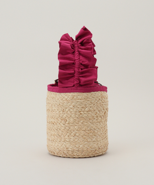 LE TALON（ルタロン）の「LE TALON フリルハンドルカゴBAG（かごバッグ・レディース・ブラック/ピンク/グリーン・FREE）」の5枚目の写真