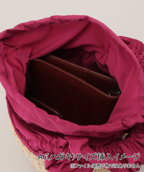 LE TALON（ルタロン）の「LE TALON フリルハンドルカゴBAG（かごバッグ・レディース・ブラック/ピンク/グリーン・FREE）」の8枚目の写真