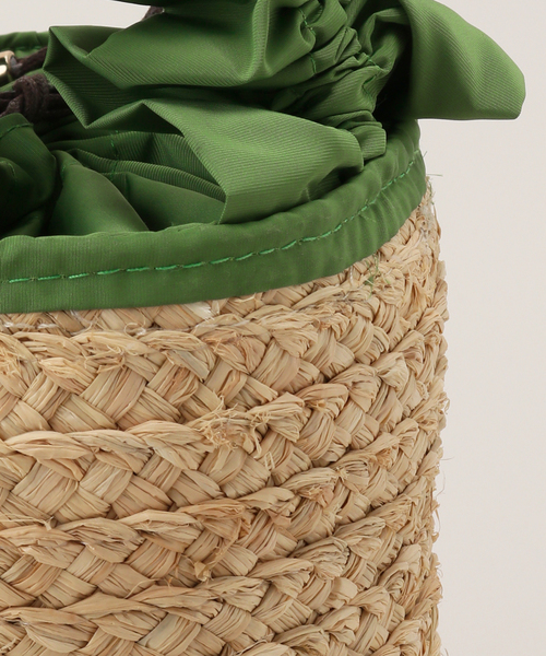 LE TALON（ルタロン）の「LE TALON フリルハンドルカゴBAG（かごバッグ・レディース・ブラック/ピンク/グリーン・FREE）」の13枚目の写真