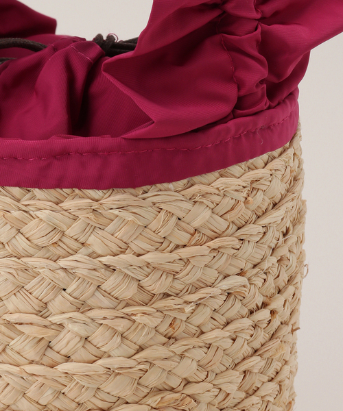 LE TALON（ルタロン）の「LE TALON フリルハンドルカゴBAG（かごバッグ・レディース・ブラック/ピンク/グリーン・FREE）」の14枚目の写真