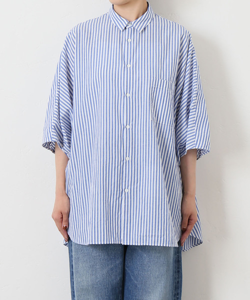 journal standard luxe ドロップシャツ　ブルー JOURNAL STANDARD LUXE（ジャーナルスタンダード ラックス）の