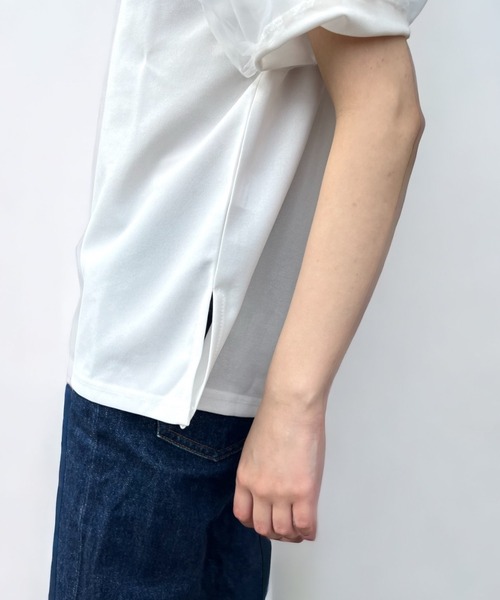 United store(ユナイテッドストア)の「シアーパフスリーブトップ(Tシャツ/カットソー・レディース・ブラック/ホワイト・FREE)」の10枚目の写真