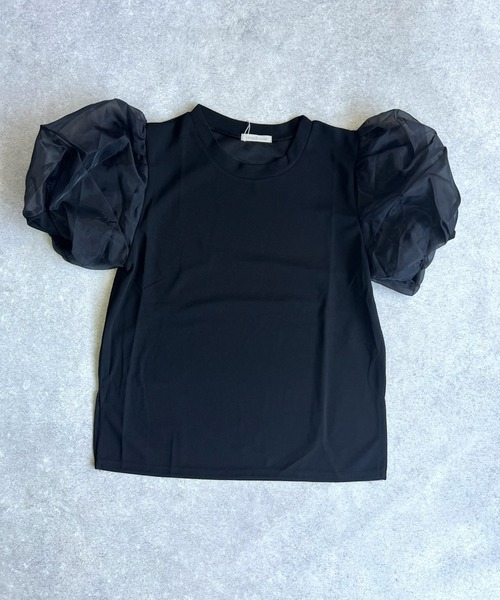 United store(ユナイテッドストア)の「シアーパフスリーブトップ(Tシャツ/カットソー・レディース・ブラック/ホワイト・FREE)」の19枚目の写真