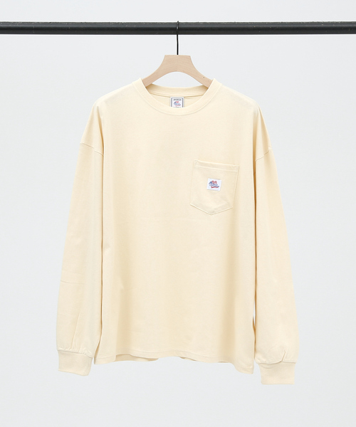JEMORGAN(ジェーイーモーガン)の「【JEMORGAN /ジェーイーモーガン】ヘビーウエイトドロップショルダーポケ付きロンT(Tシャツ/カットソー・メンズ・ライトグレー/ブラック/ホワイト/ベージュ/ネイビー/ピンク/グリーン・M/L/LL)」の5枚目の写真