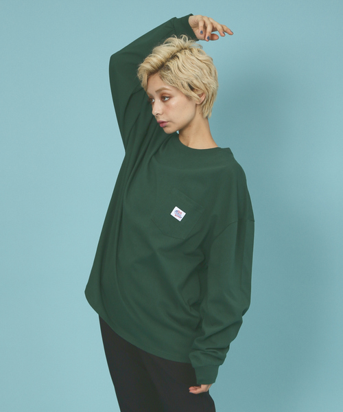 JEMORGAN(ジェーイーモーガン)の「【JEMORGAN /ジェーイーモーガン】ヘビーウエイトドロップショルダーポケ付きロンT(Tシャツ/カットソー・メンズ・ライトグレー/ブラック/ホワイト/ベージュ/ネイビー/ピンク/グリーン・M/L/LL)」の6枚目の写真