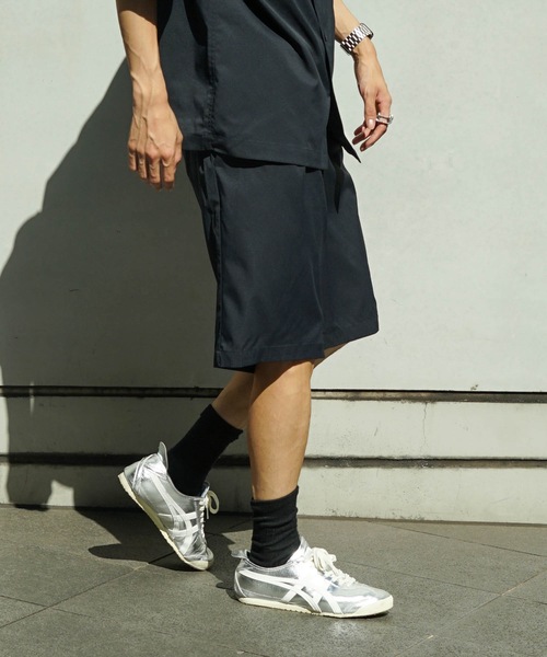 UNIIT(ユニット)の「【UNIIT/ユニット】 ポリエステルツイル ワイドシルエット ショートパンツ セットアップ対応可能アイテム イージーケア 吸水速乾(その他パンツ・メンズ・ブラック/ブルー系その他・MEDIUM/LARGE)」の18枚目の写真