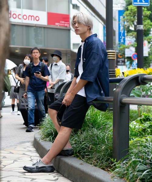 UNIIT(ユニット)の「【UNIIT/ユニット】 ポリエステルツイル ワイドシルエット ショートパンツ セットアップ対応可能アイテム イージーケア 吸水速乾(その他パンツ・メンズ・ブラック/ブルー系その他・MEDIUM/LARGE)」の3枚目の写真