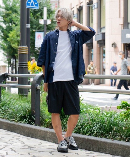 UNIIT(ユニット)の「【UNIIT/ユニット】 ポリエステルツイル ワイドシルエット ショートパンツ セットアップ対応可能アイテム イージーケア 吸水速乾(その他パンツ・メンズ・ブラック/ブルー系その他・MEDIUM/LARGE)」の6枚目の写真