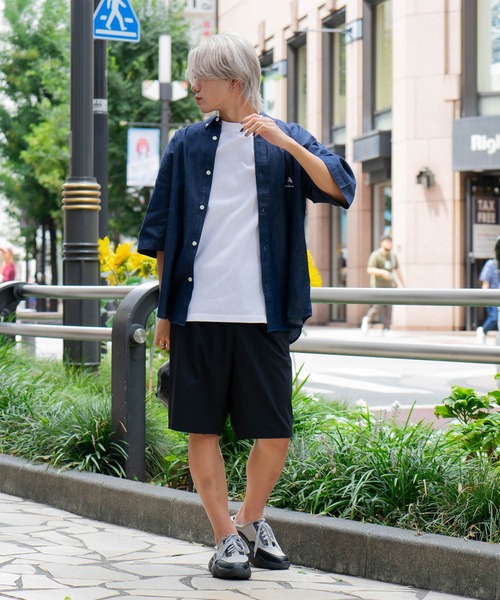 UNIIT(ユニット)の「【UNIIT/ユニット】 ポリエステルツイル ワイドシルエット ショートパンツ セットアップ対応可能アイテム イージーケア 吸水速乾(その他パンツ・メンズ・ブラック/ブルー系その他・MEDIUM/LARGE)」の7枚目の写真