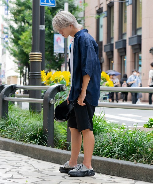 UNIIT(ユニット)の「【UNIIT/ユニット】 ポリエステルツイル ワイドシルエット ショートパンツ セットアップ対応可能アイテム イージーケア 吸水速乾(その他パンツ・メンズ・ブラック/ブルー系その他・MEDIUM/LARGE)」の8枚目の写真