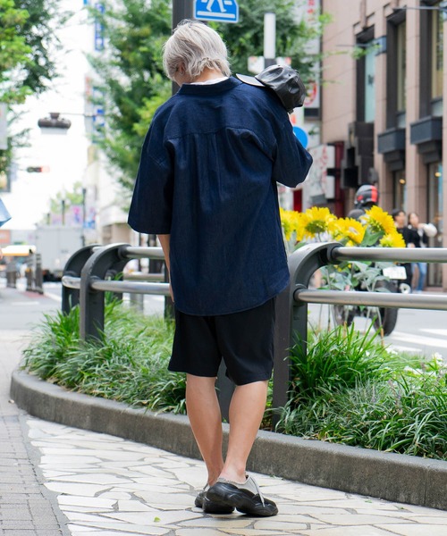UNIIT(ユニット)の「【UNIIT/ユニット】 ポリエステルツイル ワイドシルエット ショートパンツ セットアップ対応可能アイテム イージーケア 吸水速乾(その他パンツ・メンズ・ブラック/ブルー系その他・MEDIUM/LARGE)」の9枚目の写真
