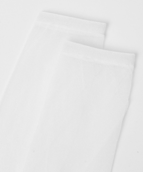 Heather（ヘザー）の「シアーラメSOX　964392（ソックス/靴下・レディース・ホワイト/ブラック・FREE）」の8枚目の写真