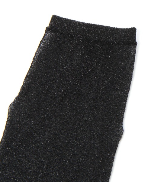 Heather（ヘザー）の「シアーラメSOX　964392（ソックス/靴下・レディース・ホワイト/ブラック・FREE）」の10枚目の写真