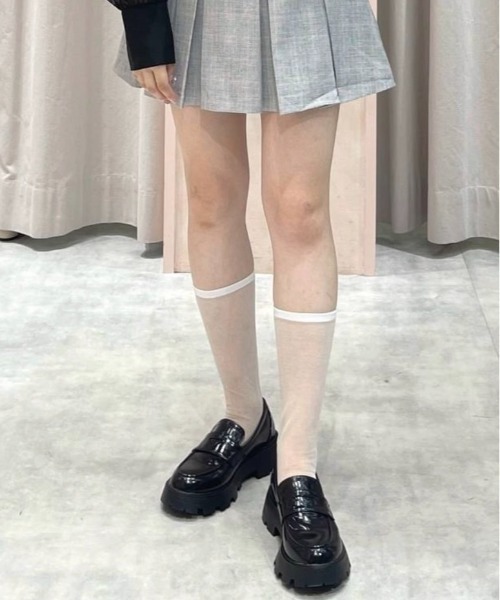 Heather（ヘザー）の「シアーラメSOX　964392（ソックス/靴下・レディース・ホワイト/ブラック・FREE）」の14枚目の写真