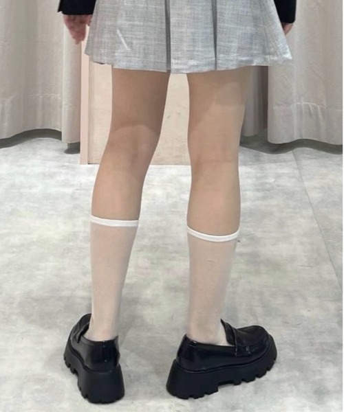 Heather（ヘザー）の「シアーラメSOX　964392（ソックス/靴下・レディース・ホワイト/ブラック・FREE）」の13枚目の写真