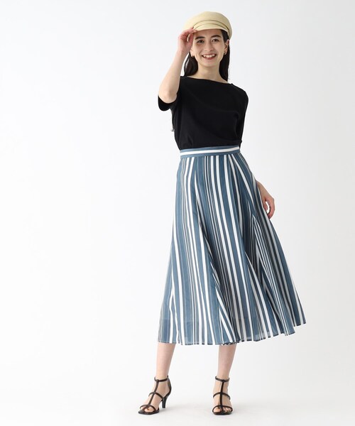 OPAQUE.CLIP（オペークドットクリップ）の「◆ストレッチ リブカットソー【洗濯機洗い可】（Tシャツ/カットソー・レディース・ブルーグレー/ボルドー/オフホワイト/ブラック・40/42/36/38）」の18枚目の写真