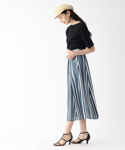 OPAQUE.CLIP（オペークドットクリップ）の「◆ストレッチ リブカットソー【洗濯機洗い可】（Tシャツ/カットソー・レディース・ブルーグレー/ボルドー/オフホワイト/ブラック・40/42/36/38）」の13枚目の写真