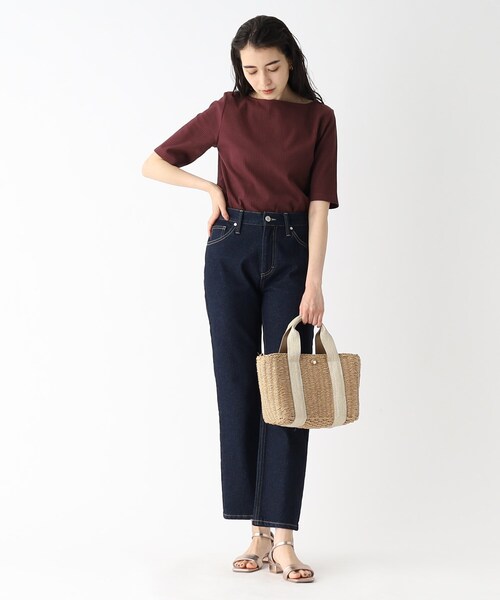 OPAQUE.CLIP（オペークドットクリップ）の「◆ストレッチ リブカットソー【洗濯機洗い可】（Tシャツ/カットソー・レディース・ブルーグレー/ボルドー/オフホワイト/ブラック・40/42/36/38）」の19枚目の写真