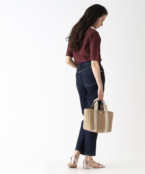 OPAQUE.CLIP（オペークドットクリップ）の「◆ストレッチ リブカットソー【洗濯機洗い可】（Tシャツ/カットソー・レディース・ブルーグレー/ボルドー/オフホワイト/ブラック・40/42/36/38）」の14枚目の写真