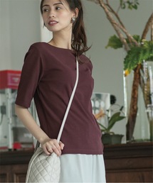 OPAQUE.CLIP | ストレッチ リブカットソー【洗濯機洗い可】(Tシャツ/カットソー)