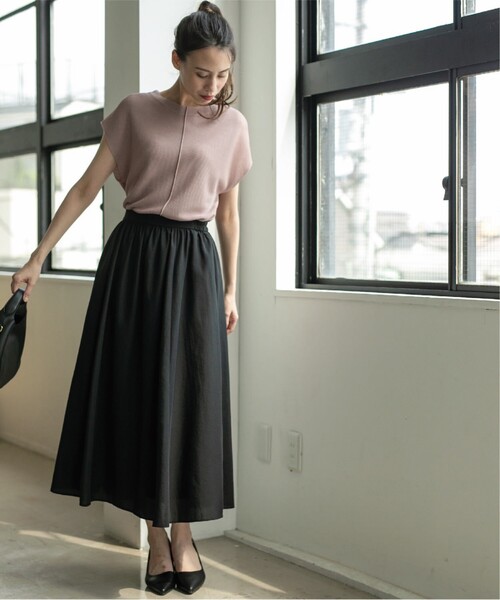 OPAQUE.CLIP（オペークドットクリップ）の「◆イージーギャザーフレアスカート【洗濯機洗い可/イージーケア】（スカート・レディース・ブラック/ボルドー/ダークネイビー/ライトパープル・36/38/40/42）」の6枚目の写真