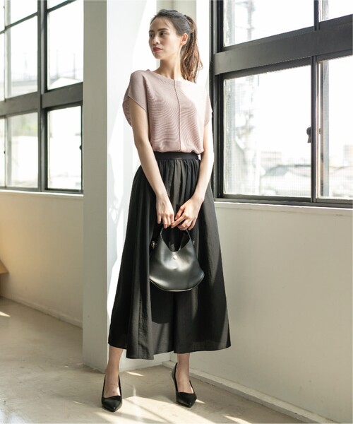 OPAQUE.CLIP（オペークドットクリップ）の「◆イージーギャザーフレアスカート【洗濯機洗い可/イージーケア】（スカート・レディース・ブラック/ボルドー/ダークネイビー/ライトパープル・36/38/40/42）」の8枚目の写真