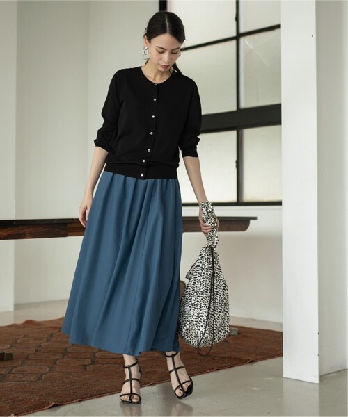 OPAQUE.CLIP（オペークドットクリップ）の「◆イージーギャザーフレアスカート【洗濯機洗い可/イージーケア】（スカート・レディース・ブラック/ボルドー/ダークネイビー/ライトパープル・36/38/40/42）」の11枚目の写真