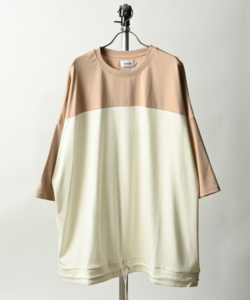 ATELANE(アテレーン)の「ATELANE/シルケットポンチ ホッケーTEE(Tシャツ/カットソー・メンズ・ブラック系その他/ブラウン系その他/ベージュ系その他2・LARGE/X-LARGE/MEDIUM)」の1枚目の写真