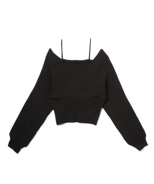 Ada.（エイダ）の「レイヤードボリュームスリーブニット（ニット/セーター・レディース・ブラウン/オフホワイト/ブラック/ピンク/レッド/レモンイエロー/ライトブルー/ベージュ・FREE）」の10枚目の写真