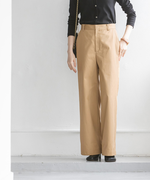 Noble（ノーブル）の「ワイドチノクロスストレートパンツ（スラックス