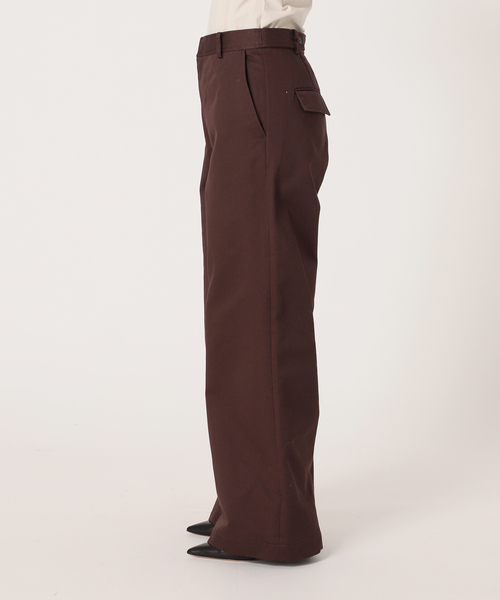 Noble(ノーブル)の「ワイドチノクロスストレートパンツ(スラックス Noble(ノーブル)の「ワイドチノクロスストレートパンツ(スラックス