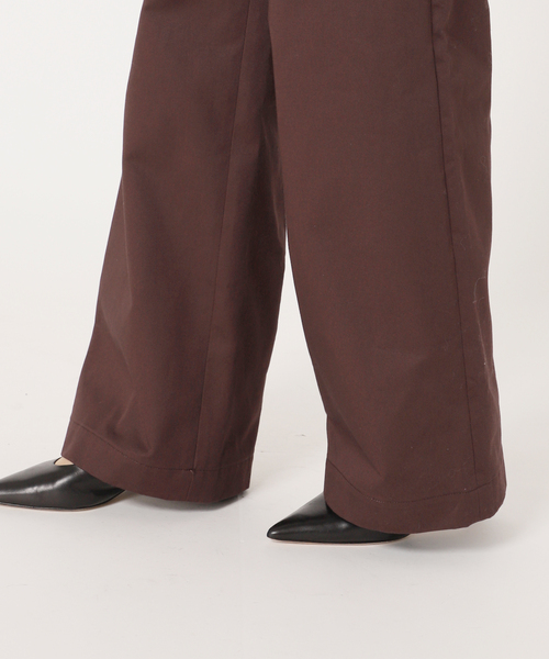 Noble（ノーブル）の「ワイドチノクロスストレートパンツ（スラックス